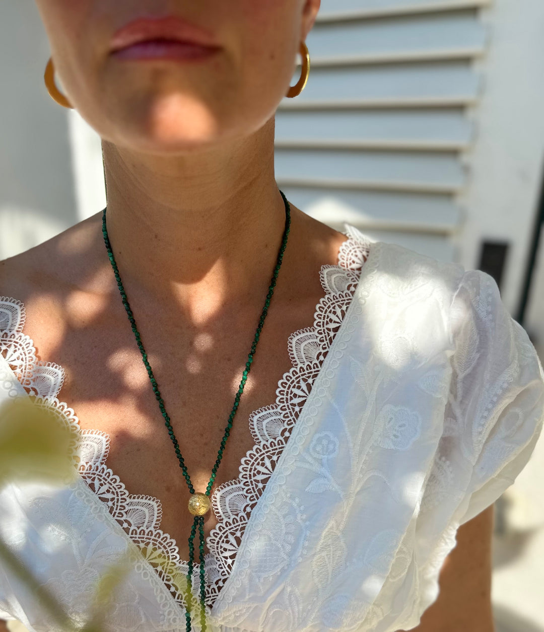 Sfera Bolo tie malachite