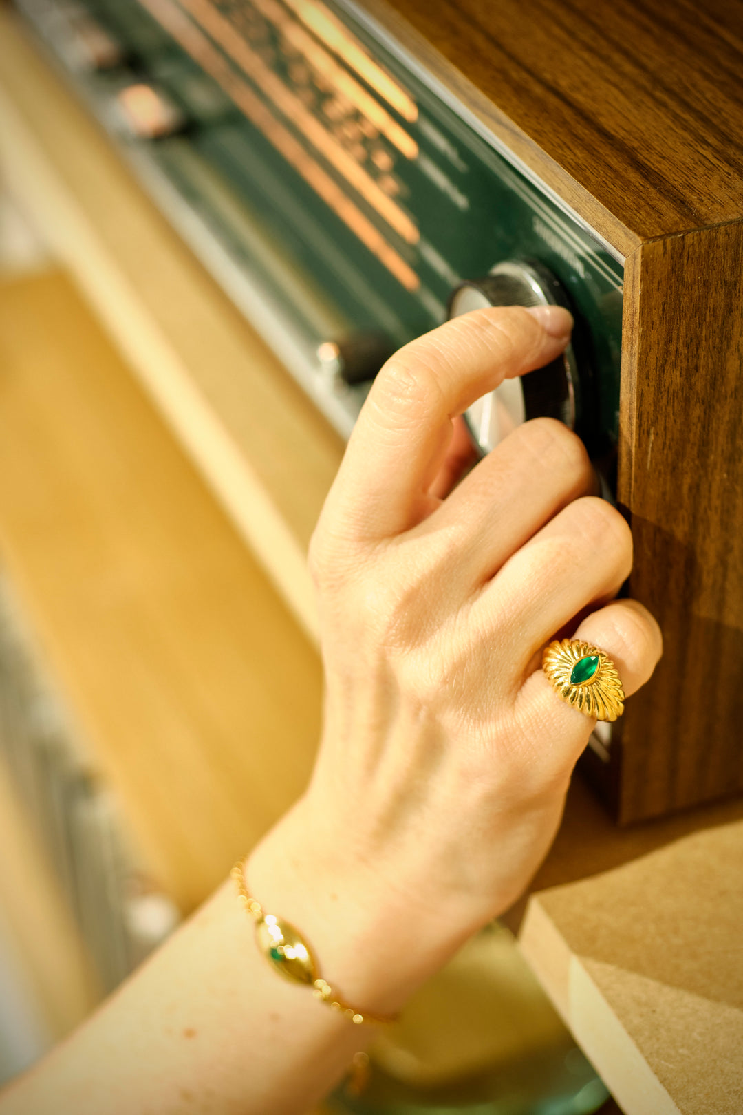 Bague Mum Onyx vert