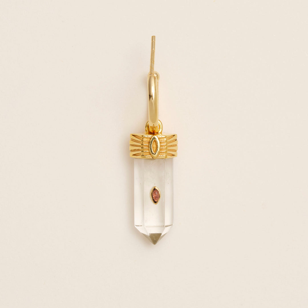 Boucle d'oreille Amuleto Quartz indien