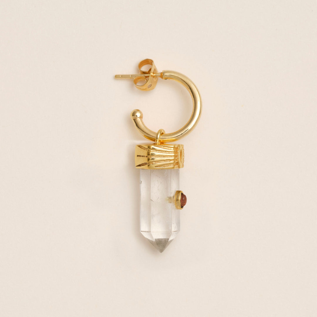 Boucle d'oreille Amuleto Quartz indien