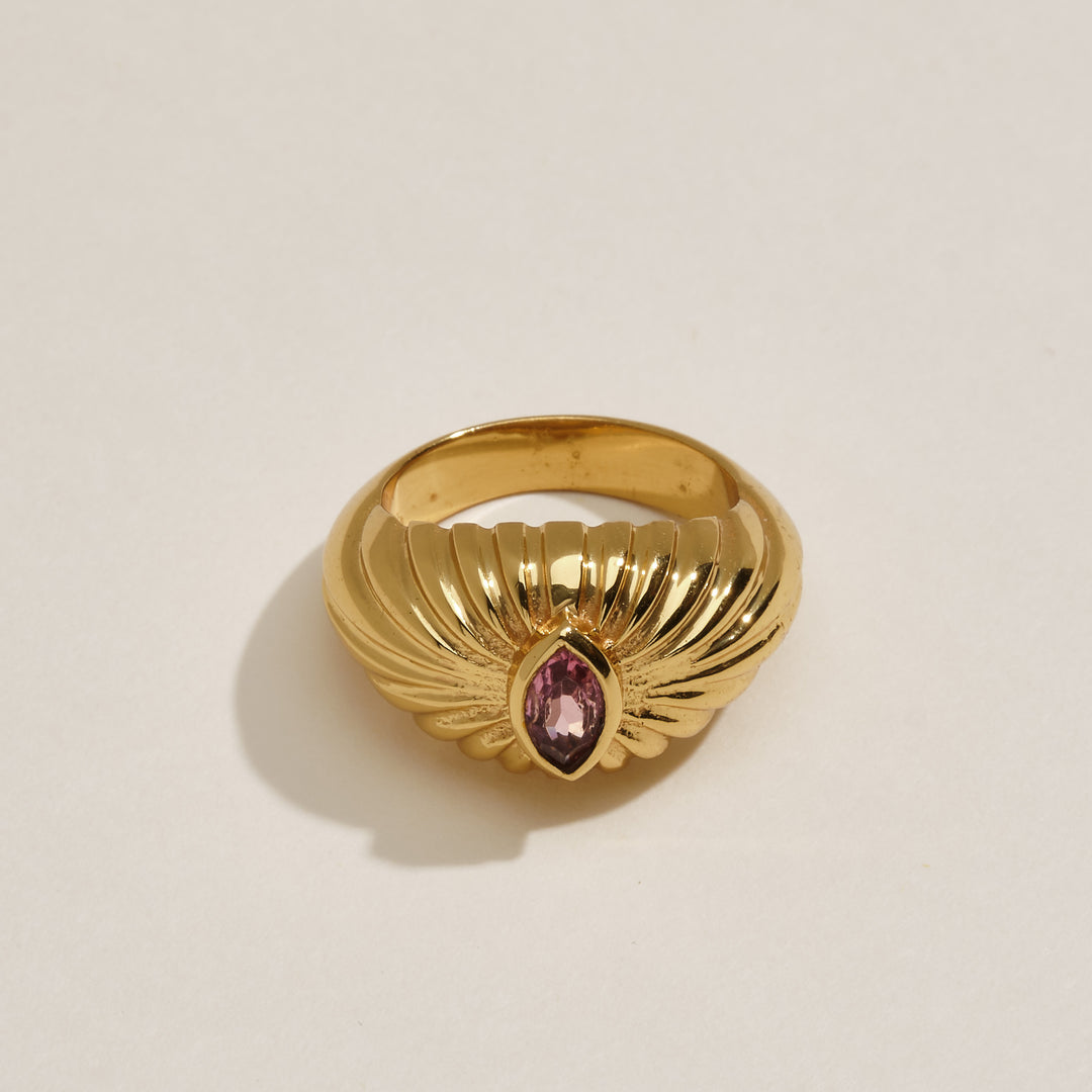 Bague Mum Quartz rose indien
