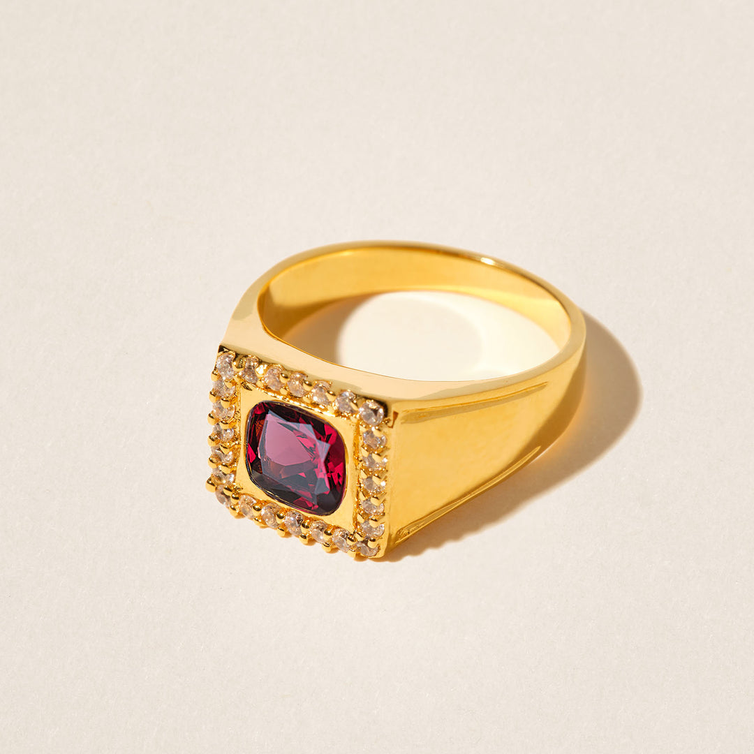 Bague Henri rhodolite
