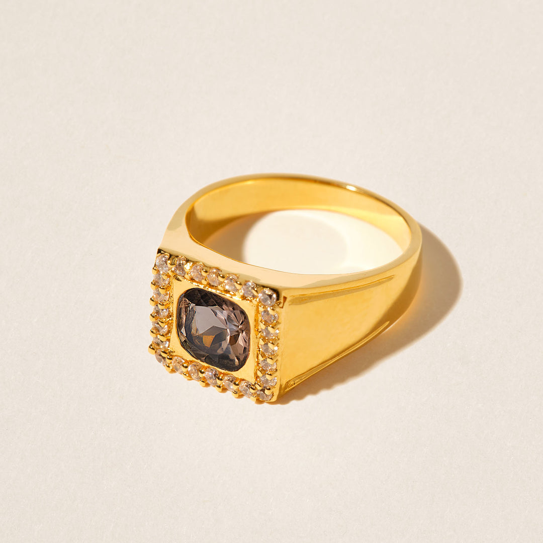 Bague Henri quartz fumé