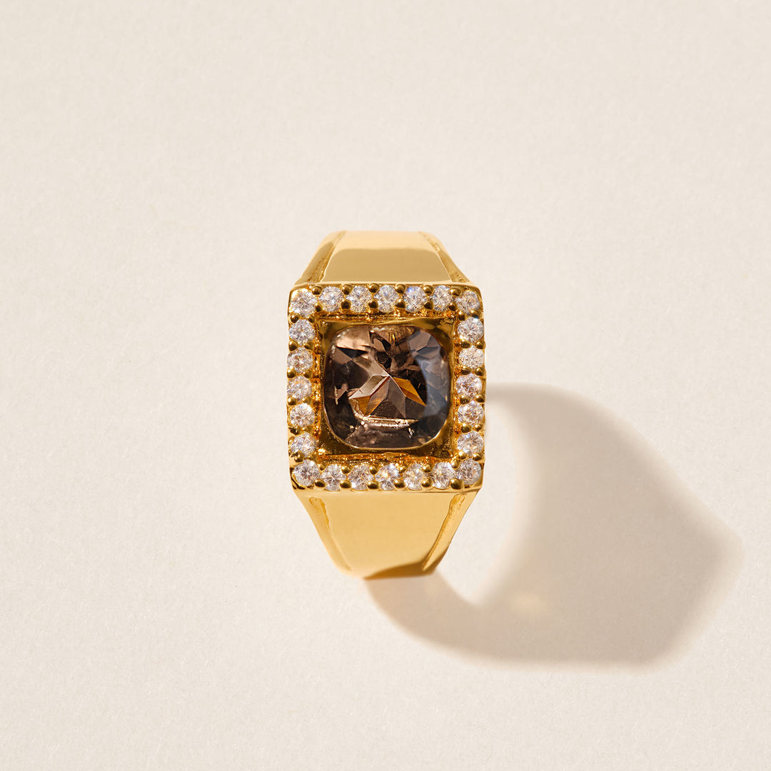 Bague Henri quartz fumé