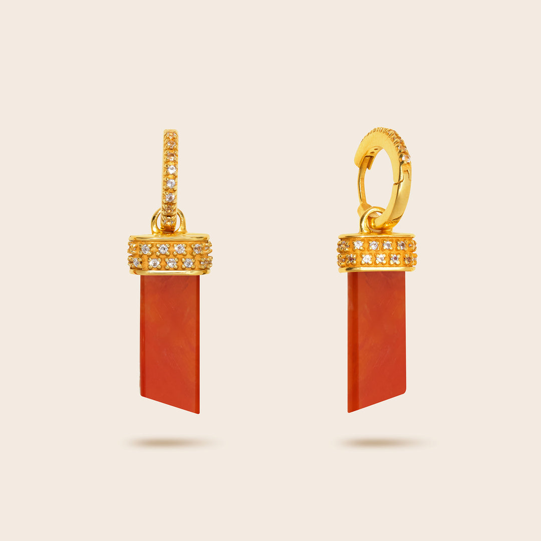 Boucle d’oreille Alexandre cornaline