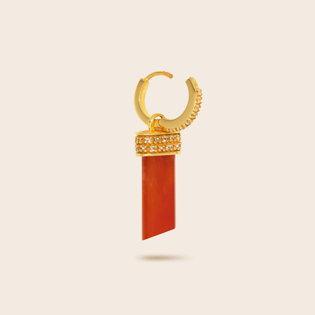 Boucle d’oreille Alexandre cornaline