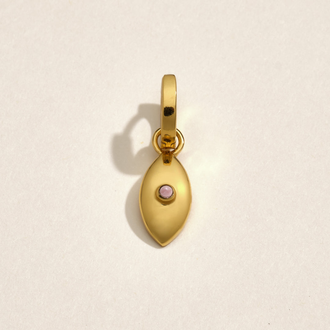 Ochji gold pink opal earring