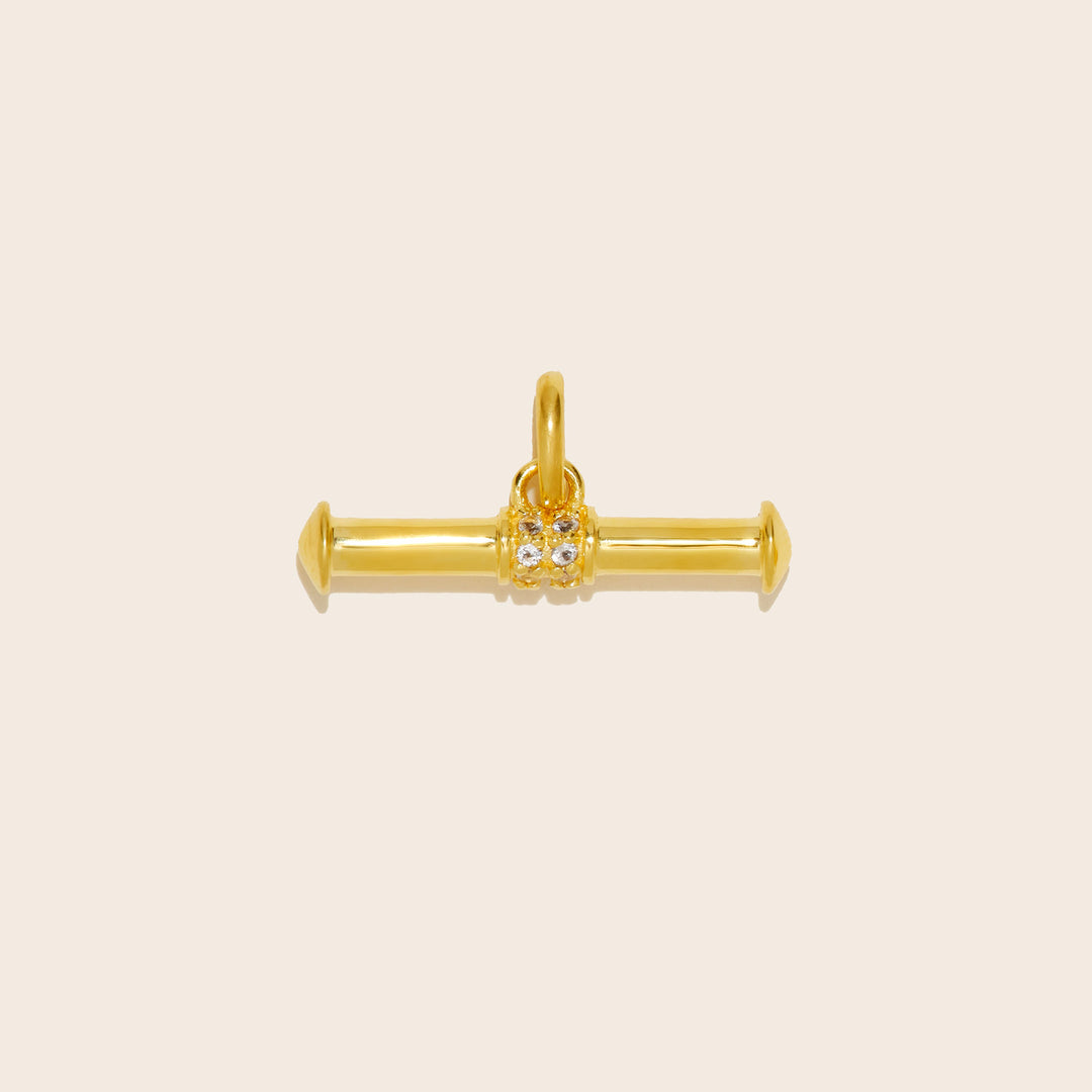 Pendentif secret topaze blanche