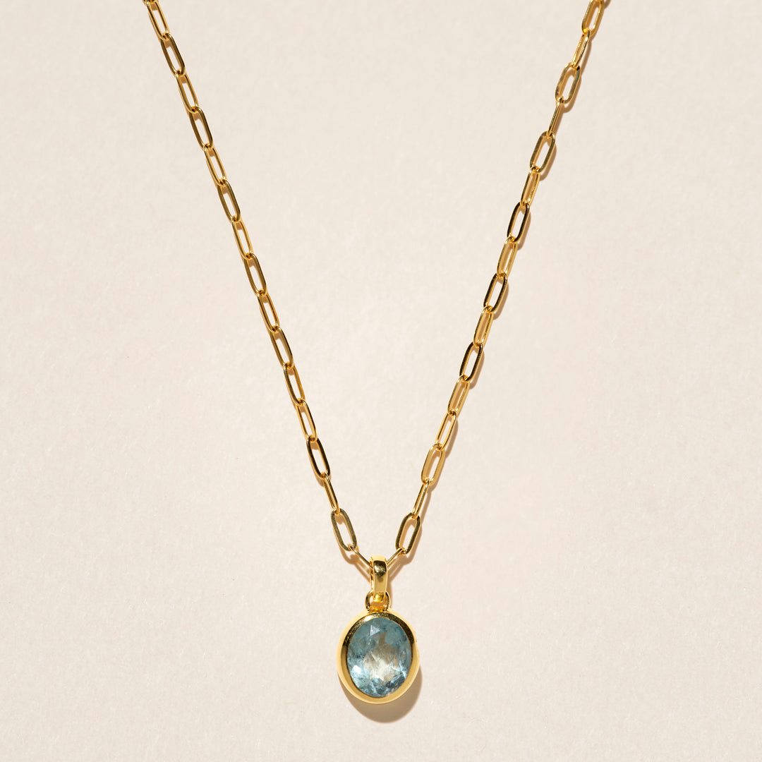 Pendentif Segnu aigue marine