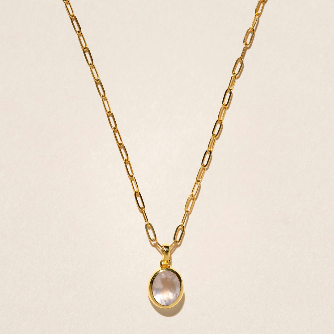 Pendentif Segnu quartz rose