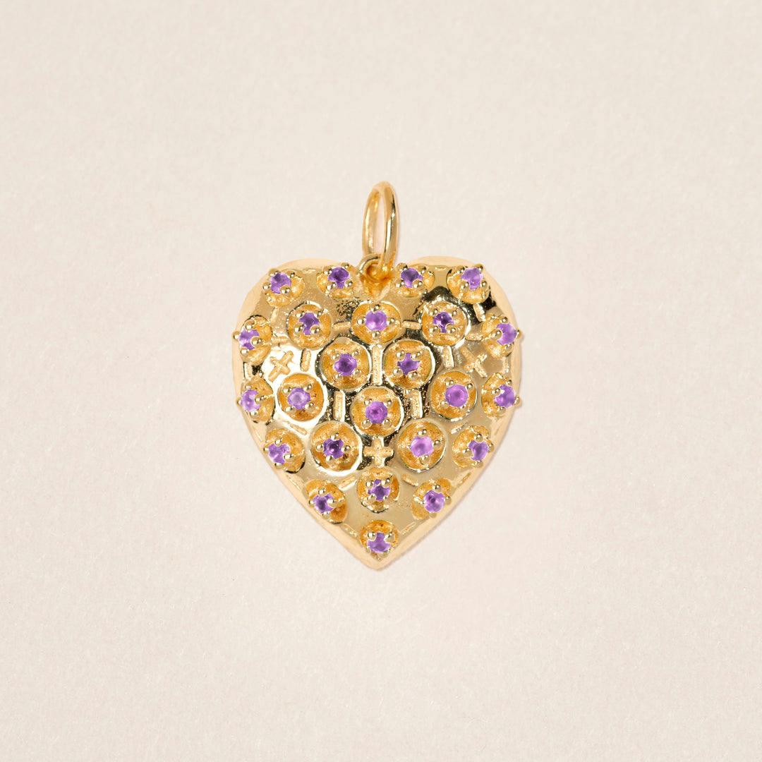 Pretty Amethyst Heart Pendant