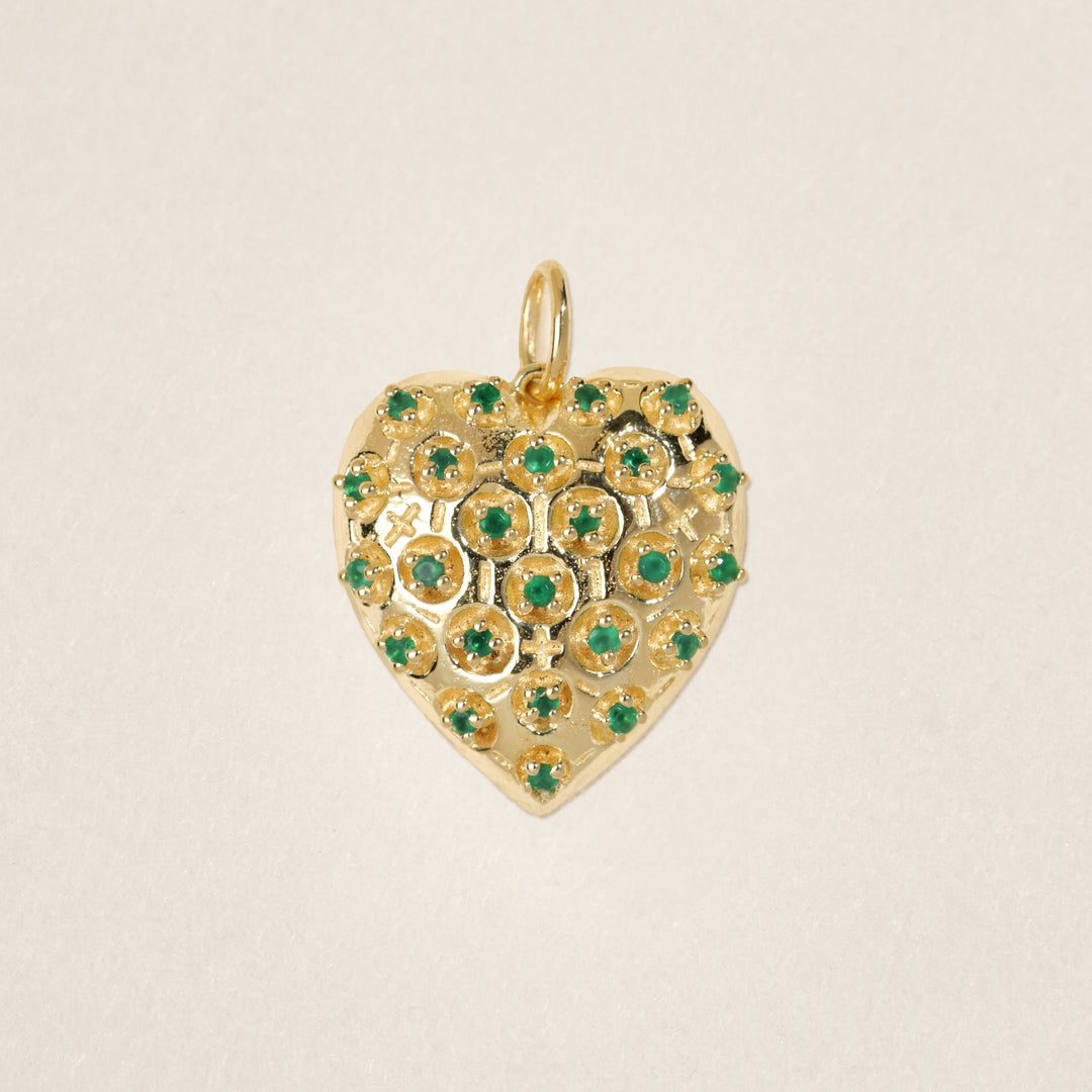 Pretty heart pendant Green Onyx