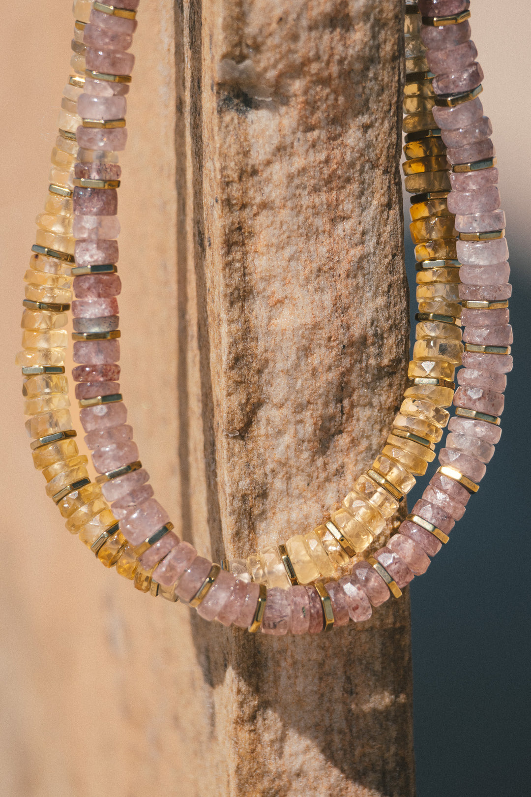 Collier Lau quartz fraise