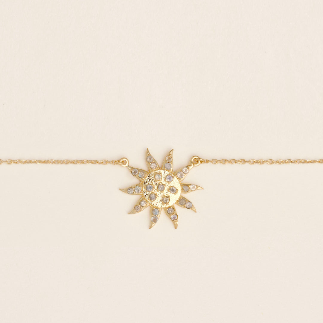 Mini Sun Labradorite Necklace