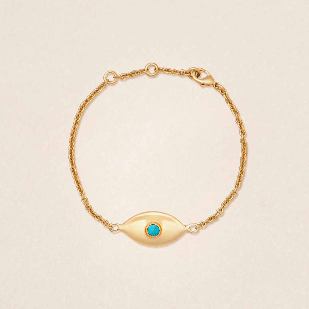 Bracelet Ochji doré Turquoise